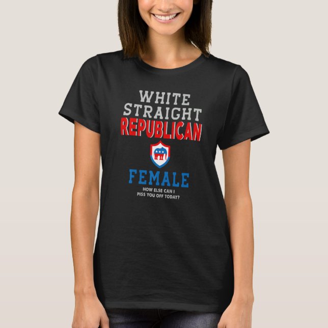 Camiseta Mujer republicana directa blanca (Anverso)