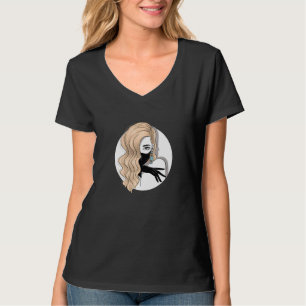 Camiseta Mujer rubia Feminista Hermosa Blondie Hai