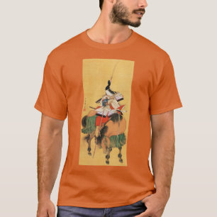 Camiseta MUJER SAMURAI TOMOE GOZEN HORSEBACO Arte Japonés
