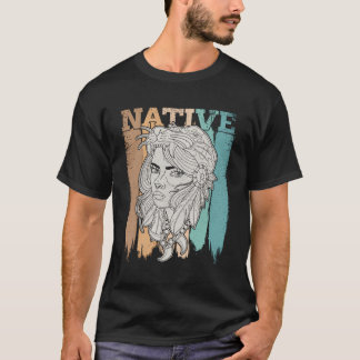 Camiseta Mujer sangrienta norteamericana antigua se dirige 