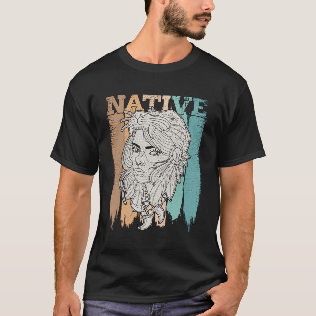 Camiseta Mujer sangrienta norteamericana antigua se dirige  (Anverso)