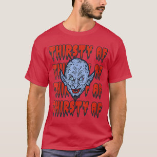 Camiseta Mujer sedienta AF Vampiro Vintage Horror Halloween