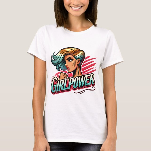 Camiseta Mujer segura - Ilustracion audaz y vibrante (Anverso)
