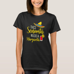 Camiseta Mujer Senorita Margarita Mexicana Fiesta Cinco De