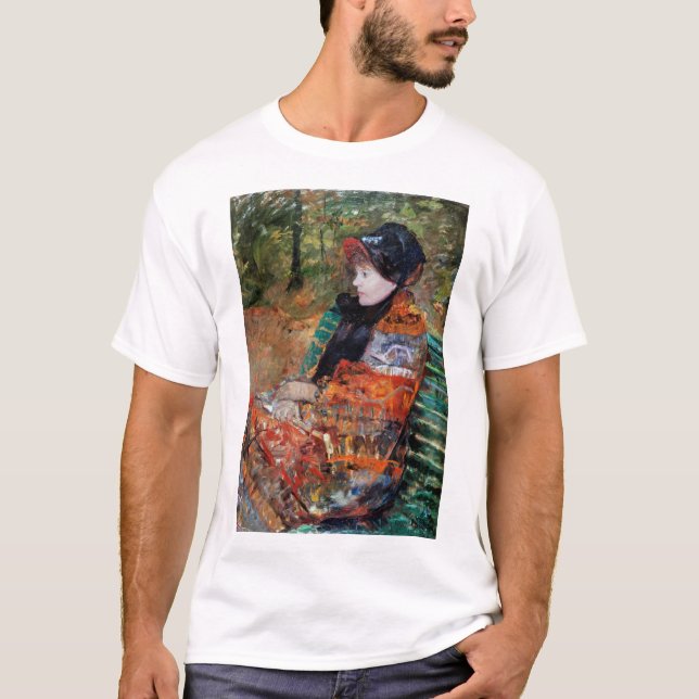 Camiseta Mujer sentada en el banco, Mary Cassatt (Anverso)