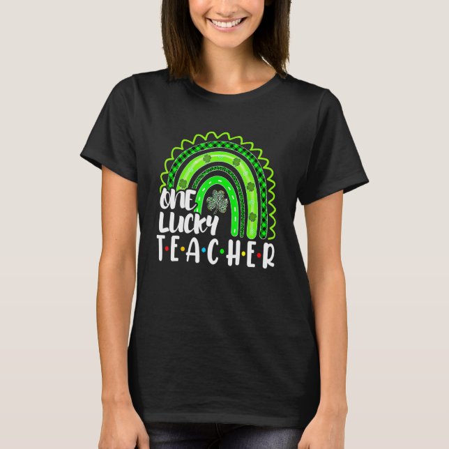 Camiseta Mujer: Shamrock, profesora afortunada St Patricks  (Anverso)