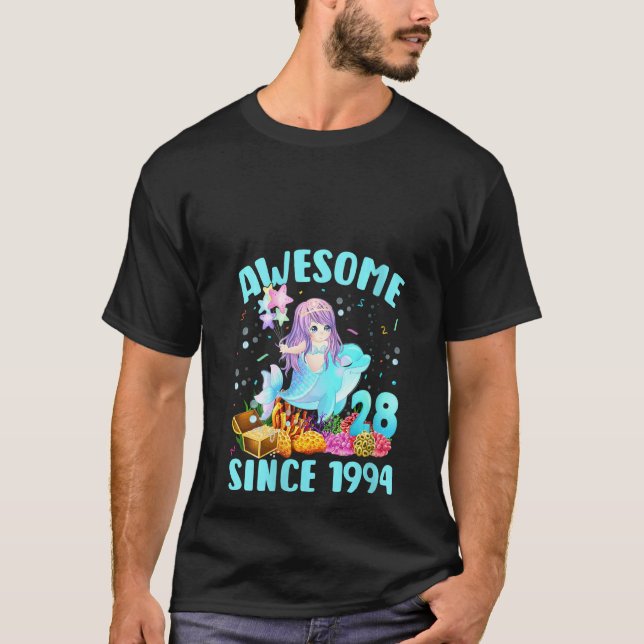 Camiseta Mujer Sirenita de 28 años asombrosa desde 1994 28t (Anverso)
