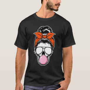 Camiseta Mujer Skeleton Bubble Gum Lazy Halloween Costume M