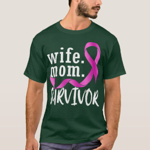 Camiseta Mujer sobreviviente de cáncer de mama Cinta rosa S
