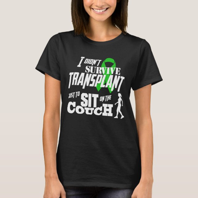 Camiseta Mujer sobreviviente de trasplante caminando (Anverso)
