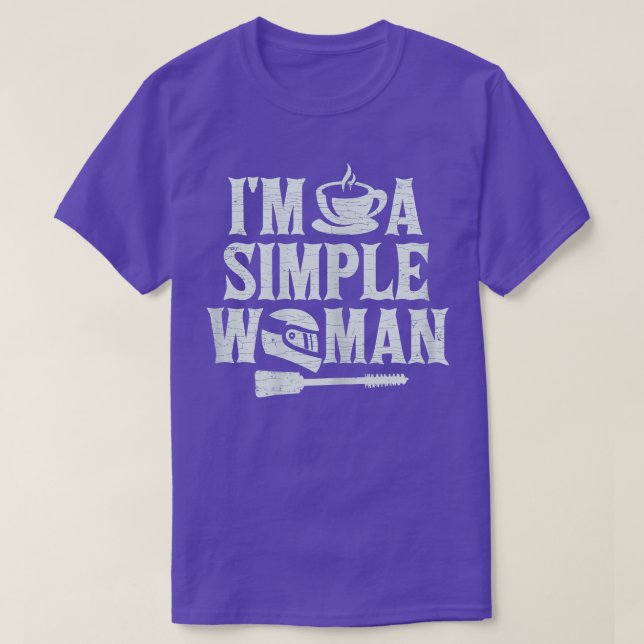 Camiseta Mujer: Soy una simple motociclista (Diseño del anverso)