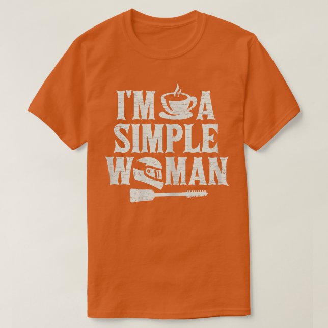 Camiseta Mujer: Soy una simple motociclista (Diseño del anverso)
