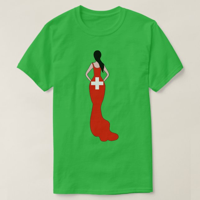 Camiseta Mujer Suiza (Diseño del anverso)