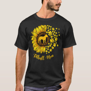 Camiseta Mujer Sunflower Pitbull Mamá Perro Lover