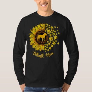 Camiseta Mujer Sunflower Pitbull Mamá Perro Lover 438