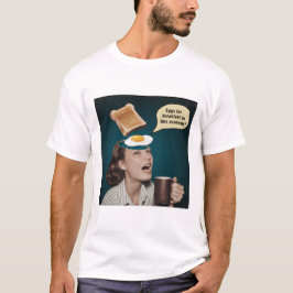 Camiseta Mujer surrealista, huevos para desayunar en esta e