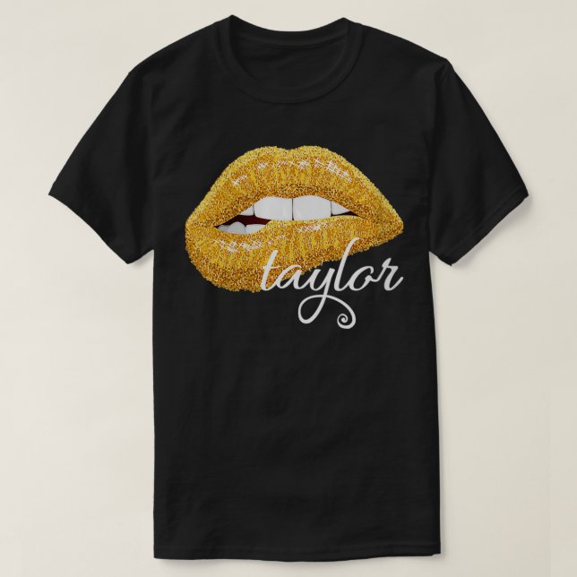 Camiseta Mujer Taylor Golden Lips Hinchera especial de fans (Diseño del anverso)
