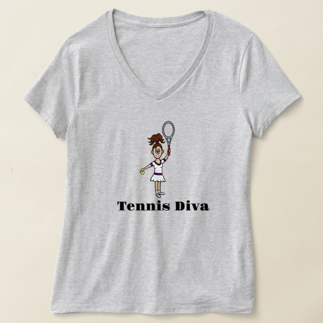 Camiseta Mujer Tennis Diva T-Shirt - Brunette (Distribución )
