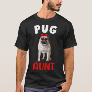 Camiseta Mujer Tía Tía Tía Tía Pug Perro Dueño Funny M