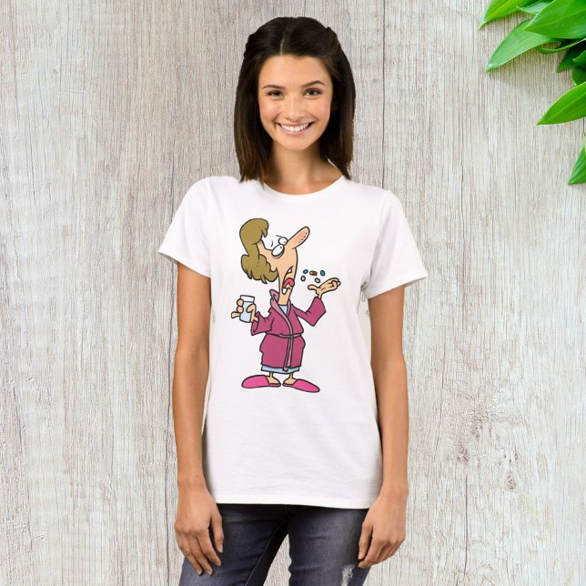 Camiseta Mujer Tomando píldoras (Subido por el creador)