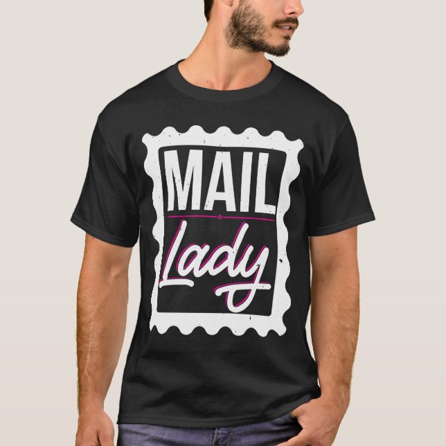 Camiseta Mujer Trabajadora de correo postal: Lady Stamp (Anverso)