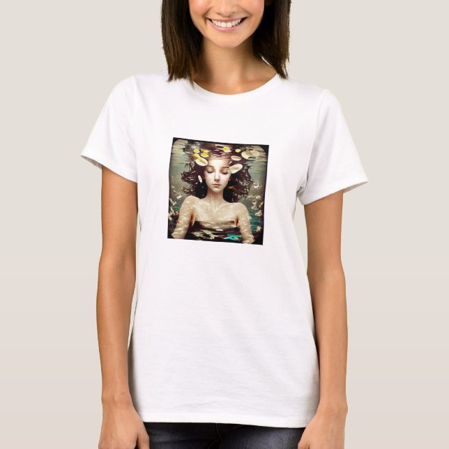 Camiseta Mujer Tranquila Bajo El Agua, | Material gráfico g (Anverso)