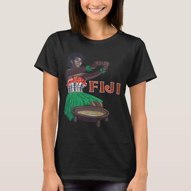 Camiseta Mujer Tropical de Fiji Viaje Tradicional (Anverso)