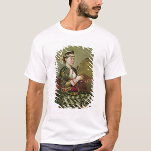 Camiseta Mujer turca con una pandereta