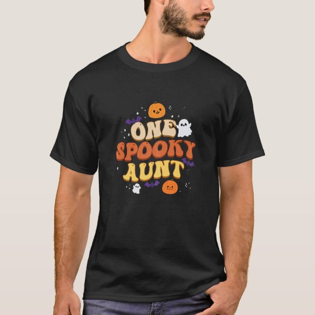 Camiseta Mujer: Una familia de amigos de tía Boo Halloween (Anverso)