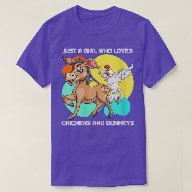 Camiseta Mujer: Una granja animal divertida, sólo un Chica  (Diseño del anverso)