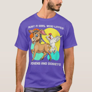 Camiseta Mujer: Una granja animal divertida, sólo un Chica 