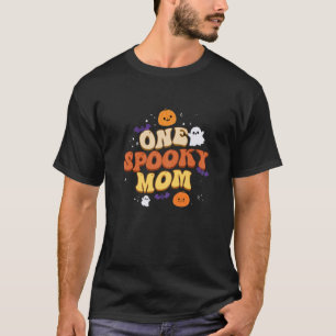 Camiseta Mujer una madre asustada Boo Halloween Familia lin