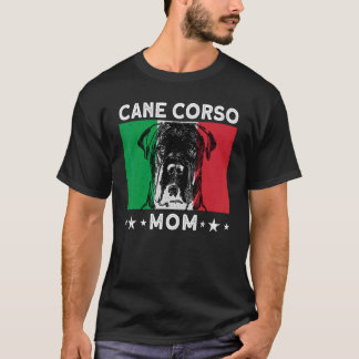Camiseta Mujer Usa Cane Corso Mamá Perro Bandera Estadounid