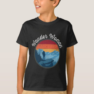 Camiseta Mujer Vagabunda Atardecer Retro - Escalada Senderi