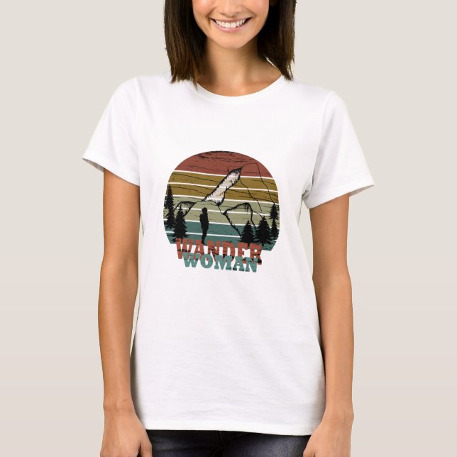 Camiseta mujer vagabunda senderismo vintage (Anverso)