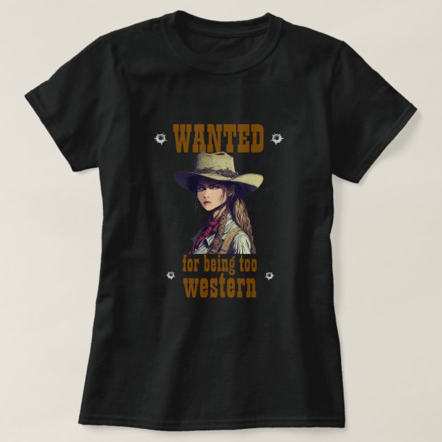 Camiseta Mujer Vaquera Por Ser Un País Negro Muy Occidental (Diseño del anverso)