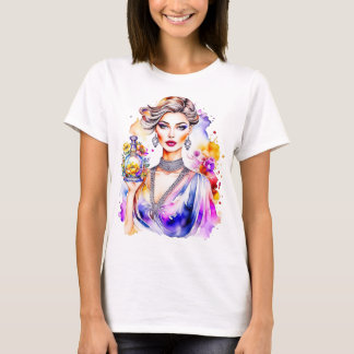 Camiseta Mujer ventilado y frasco de Perfume