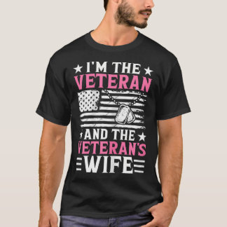 Camiseta Mujer Veterana Y Esposa De Veterana Famosa Vete