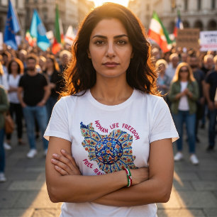 Camiseta Mujer Vida Libertad   Regalos Persas Rojos Iraníes