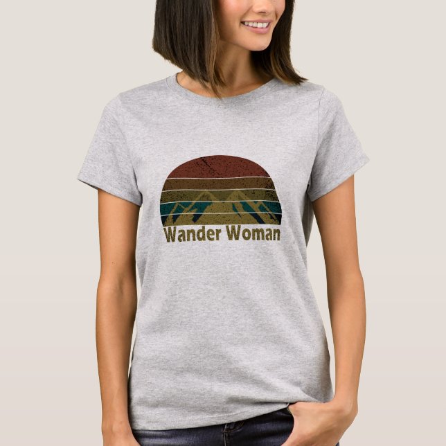 Camiseta Mujer Wander camping vintage (Anverso)