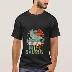Camiseta Mujer Wifesaurus T Rex Dinosaur Funny Wife Saurus