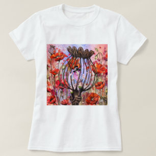 Camiseta Mujer y Amapolas