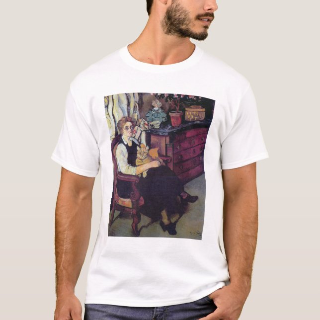 Camiseta Mujer y gato, Suzanne Valadon (Anverso)