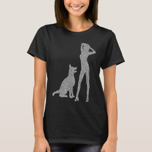 Camiseta Mujer y perro portador de perro con encanto