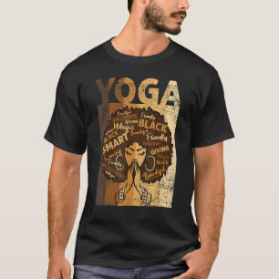 Camiseta Mujer yoga negra Mes de historia negra BLM Melanin