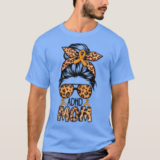 Camiseta Mujer Z4d4 Mamá Naranja Cinta de  desordenada ADHD