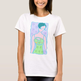 Camiseta Mujer Zodiaca Cáncer de los años 1920 en verde