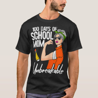 Camiseta Mujeres 100 días de colegio, mamá 100 días antes d