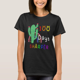 Camiseta Mujeres 100 días más agudas Cactus 100 días de esc