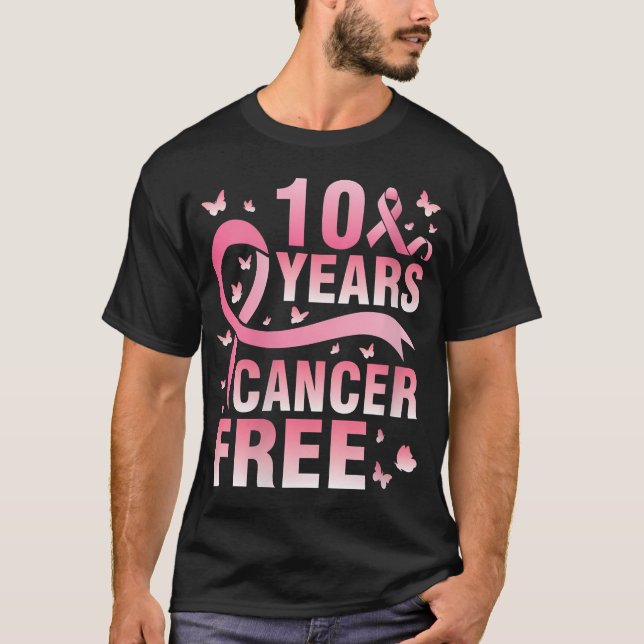 Camiseta Mujeres 10 años Guerreras libres de cáncer luchamo (Anverso)